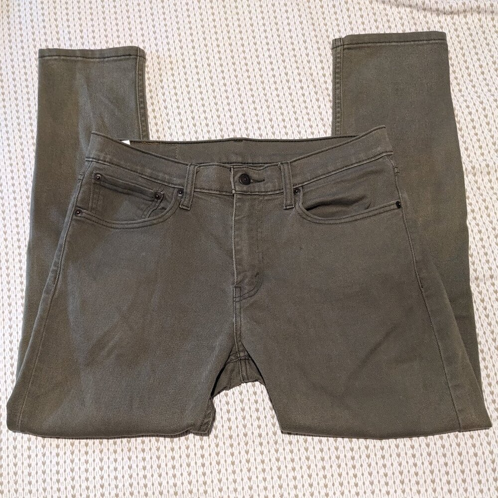 Levi's 512 men's 31x30 light green slim taper skinny denim jeans